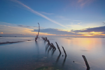sunrise at teluk naga,banten indonesia