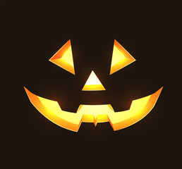 Vector happy halloween pumpkin jack lanterns gourd