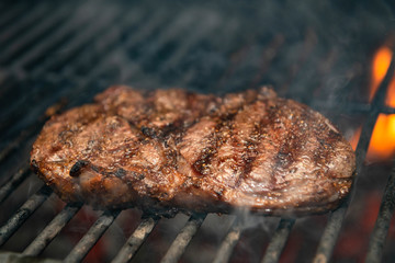 Steak Ribeye Being Prepared in Josper