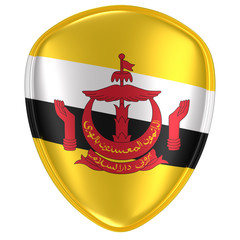 3d rendering of a Brunei flag icon.