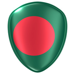 3d rendering of a Bangladesh flag icon.