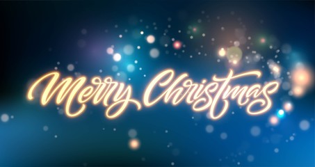 Merry Christmas neon lettering