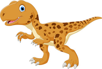Happy Tyrannosaurus cartoon