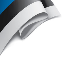 Estonia flag, vector illustration on a white background