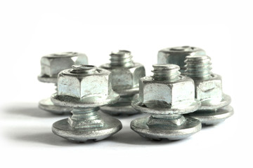 Bolts on white