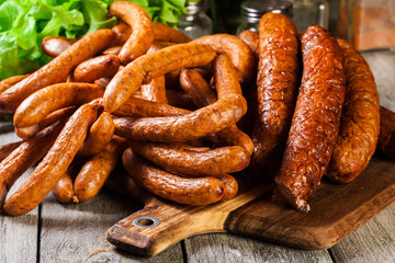 Assorted smoked sausages