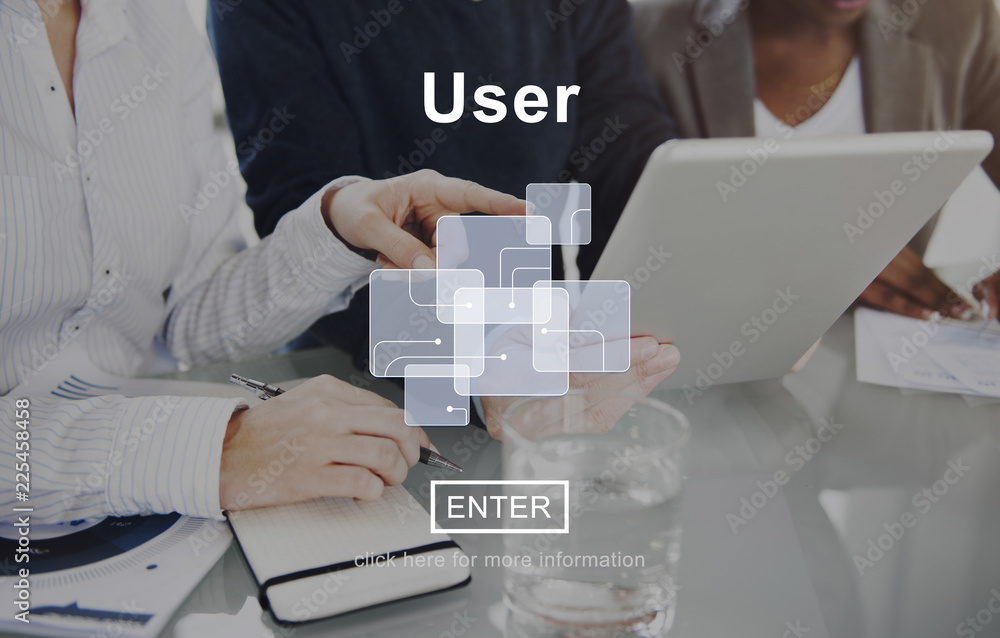 Poster user member system usability identity password concept