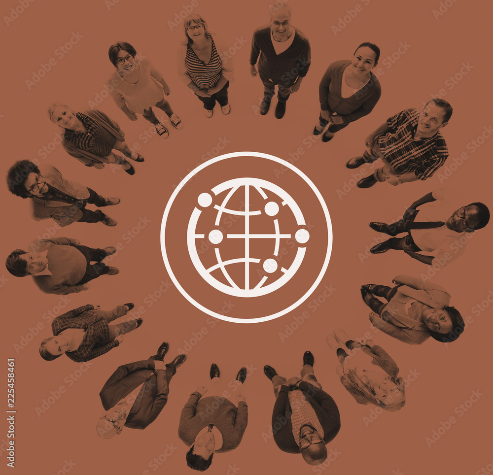 Wall mural Global Community International Worldwide World Connected