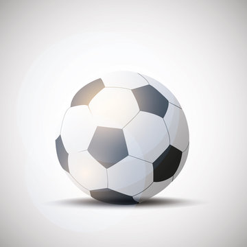Shiny Leather Soccer Ball
