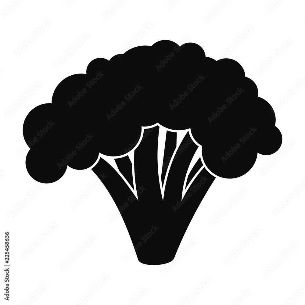Poster broccoli icon. simple illustration of broccoli vector icon for web design isolated on white backgrou