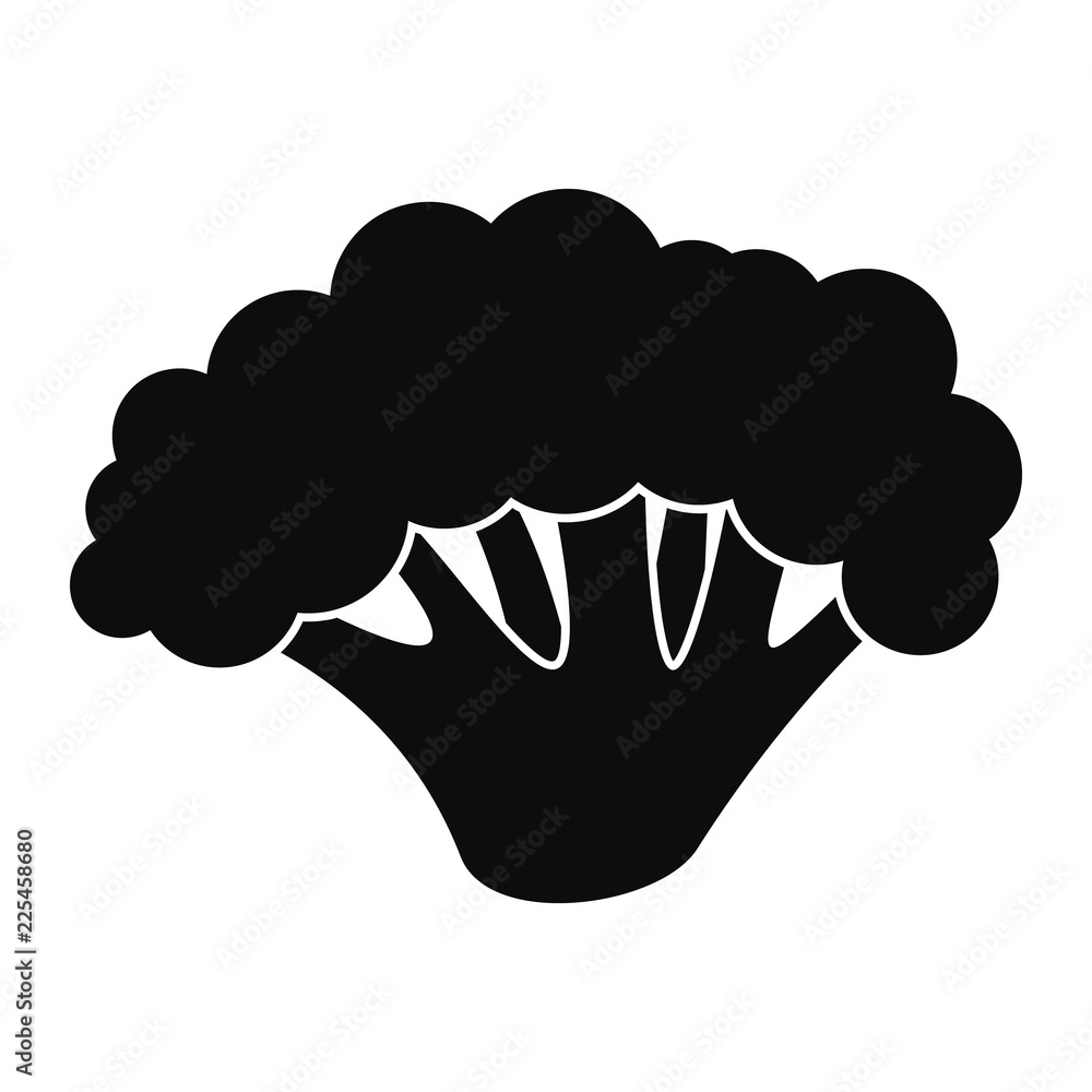 Poster fresh broccoli icon. simple illustration of fresh broccoli vector icon for web design isolated on wh