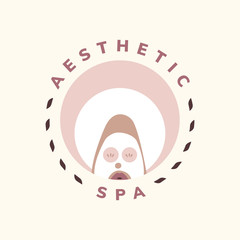 Aesthetic spa and facial care icon