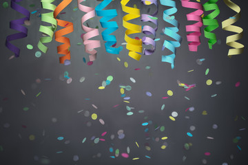 Celebration with streamers and confetti.