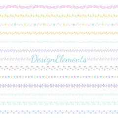 Collection of divider design element vectors
