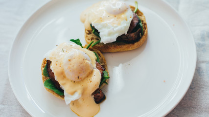 eggs and benedict breakfast 