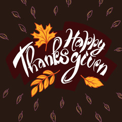 Fototapeta na wymiar Happy thanksgiving day concept background. Hand drawn illustration of happy thanksgiving day vector concept background for web design