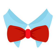 Bow tie shirt icon. Flat illustration of bow tie shirt vector icon for web design