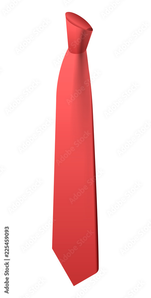 Poster red tie icon. isometric of red tie vector icon for web design isolated on white background