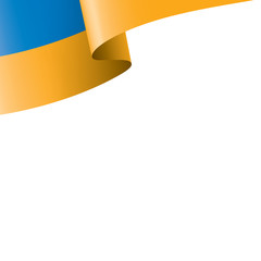 Ukraine flag, vector illustration on a white background