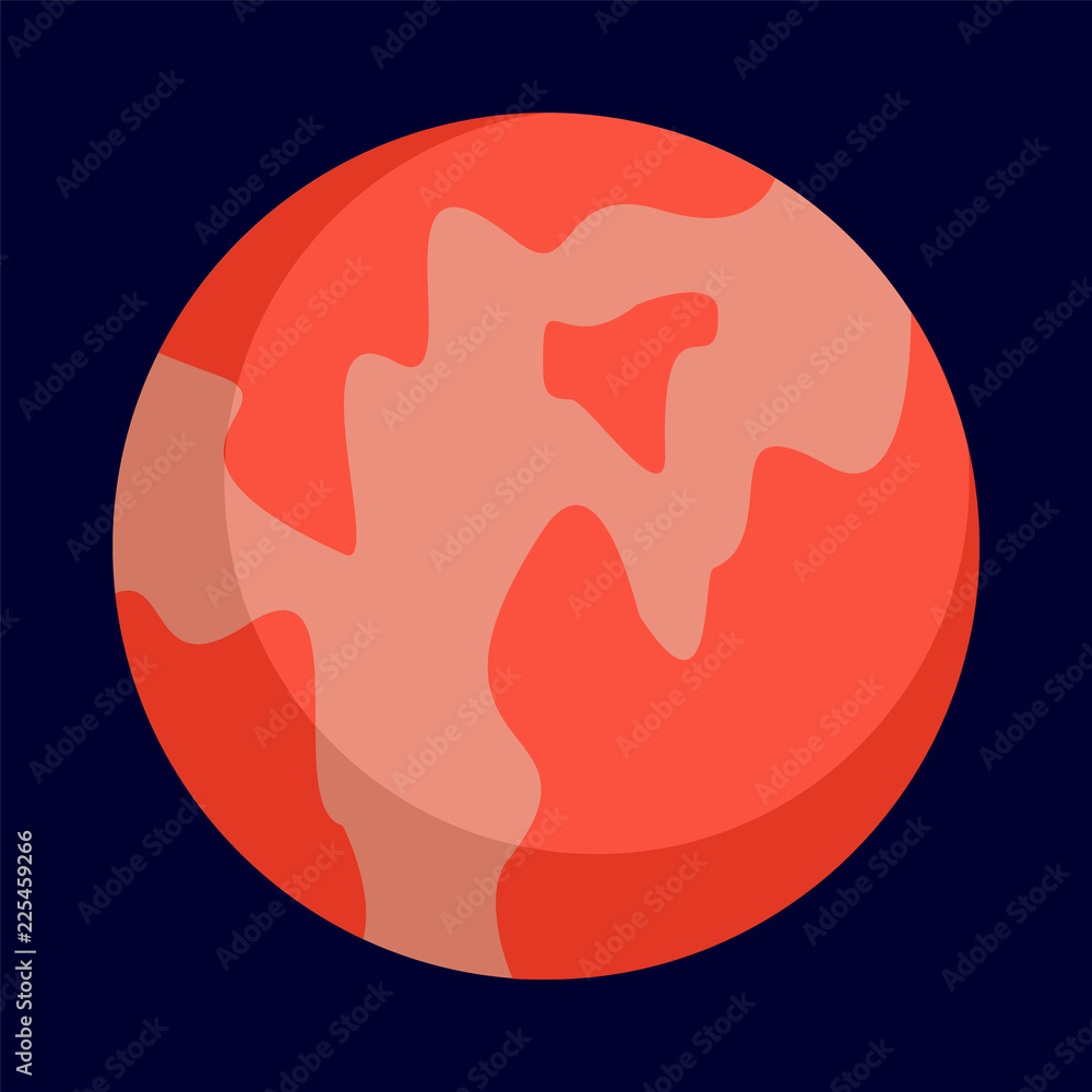 Poster abstract planet icon. flat illustration of abstract planet vector icon for web design