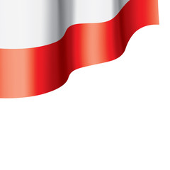 Poland flag, vector illustration on a white background