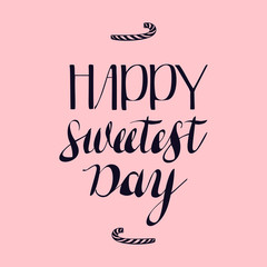 Calligraphy sweet day logo. Simple illustration of calligraphy sweet day vector logo for web design