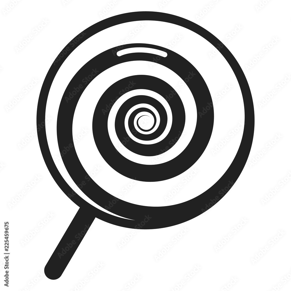 Poster swirl lollipop icon. simple illustration of swirl lollipop vector icon for web design isolated on wh