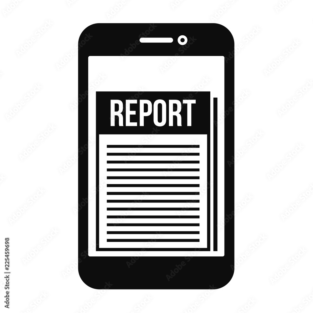 Poster expense report icon. simple illustration of expense report vector icon for web design isolated on wh