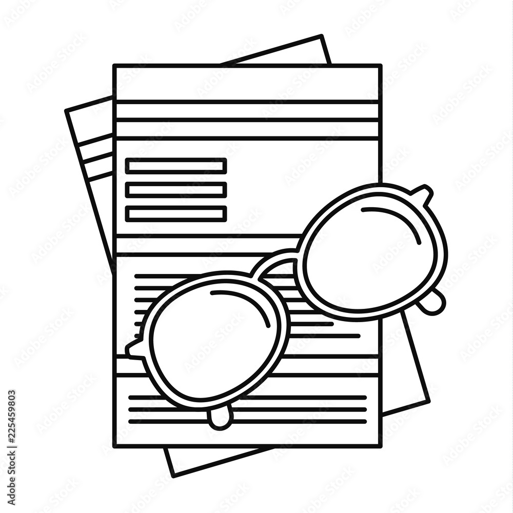 Aufkleber paycheck paper icon. outline paycheck paper vector icon for web design isolated on white background