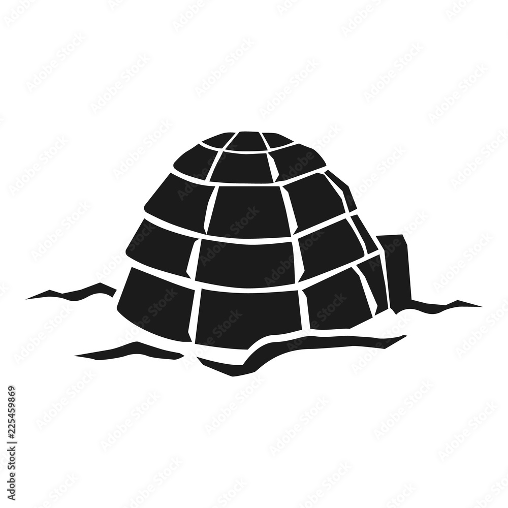Poster igloo icon. simple illustration of igloo vector icon for web design isolated on white background