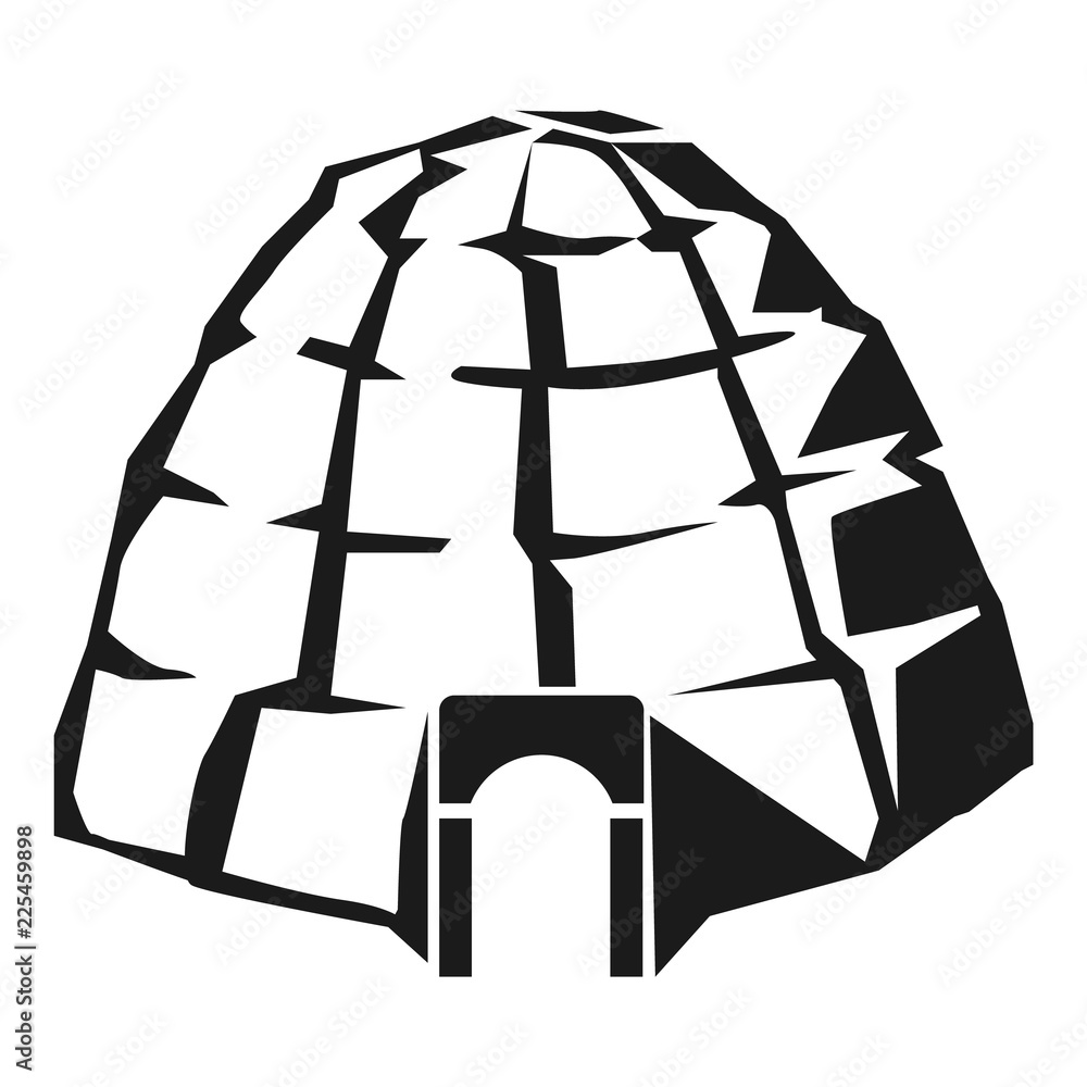 Poster eskimo igloo icon. simple illustration of eskimo igloo vector icon for web design isolated on white 