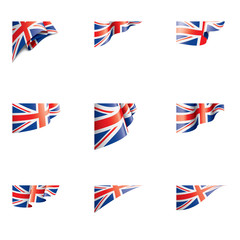 United Kingdom flag, vector illustration on a white background - obrazy, fototapety, plakaty