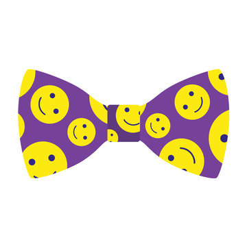 recommend clip art: Cute smile bow icon. Flat illustration of cute smile bow vector icon for web design