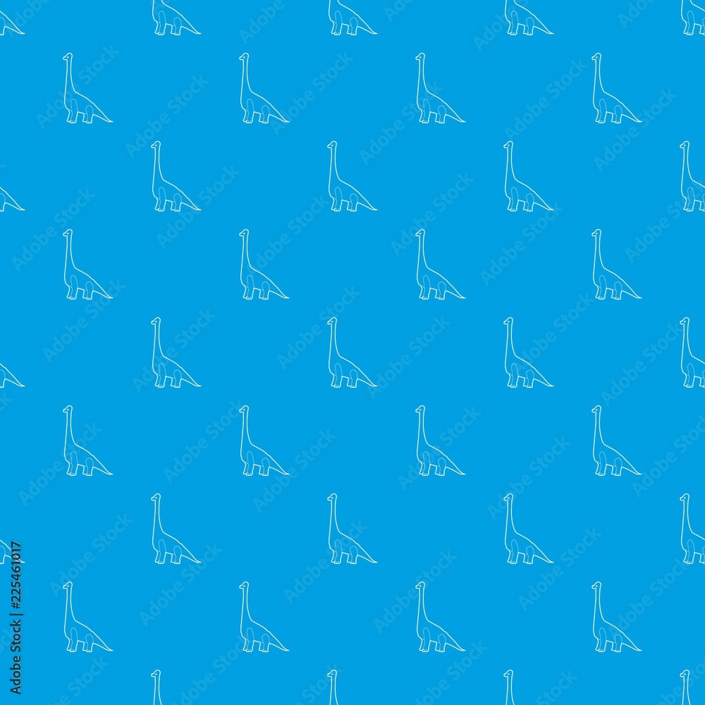 Poster diplodocus pattern vector seamless blue repeat for any use