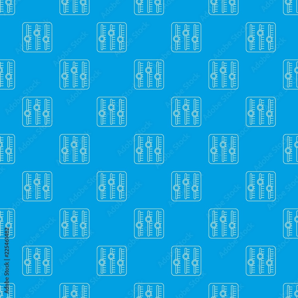 Poster sound mixer pattern vector seamless blue repeat for any use