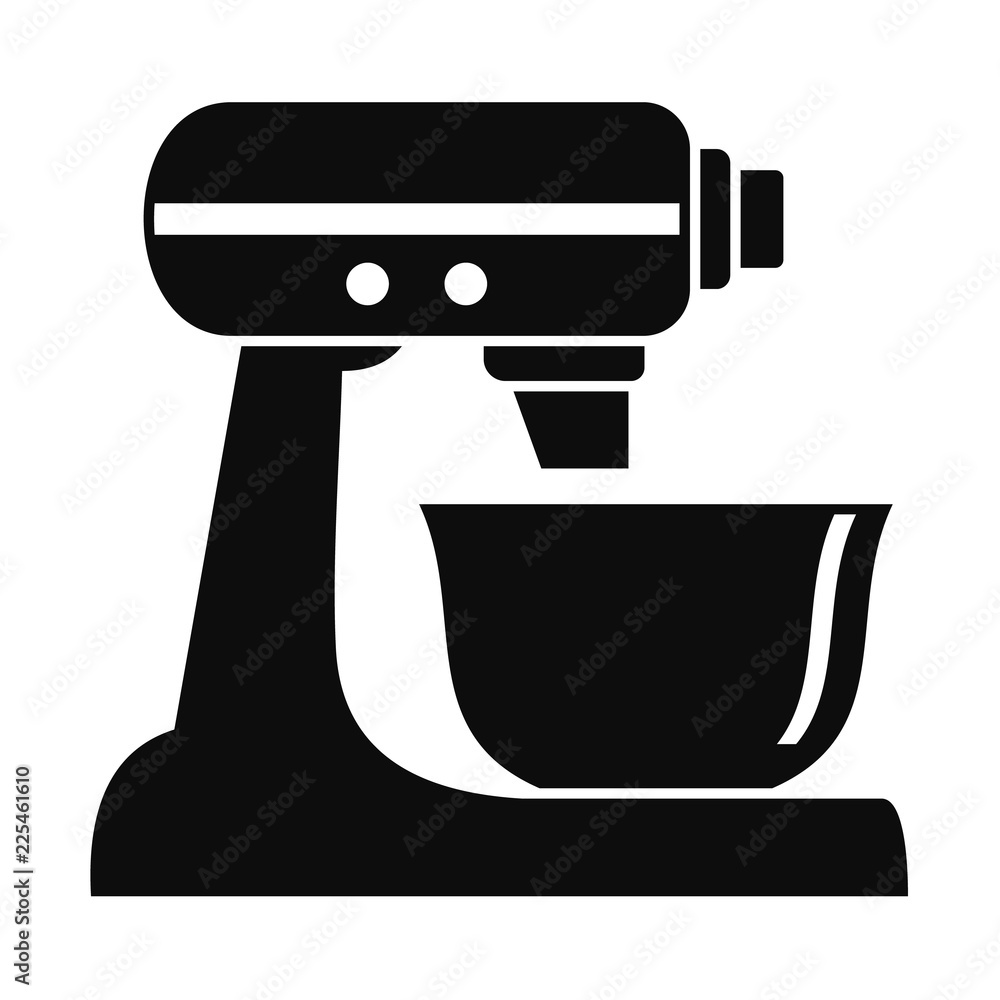 Poster machine mixer icon. simple illustration of machine mixer vector icon for web design isolated on whit