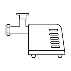 Electric meat grinder icon. Outline electric meat grinder vector icon for web design isolated on white background