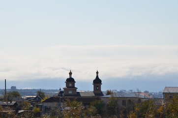 Two domes on the roof of a house