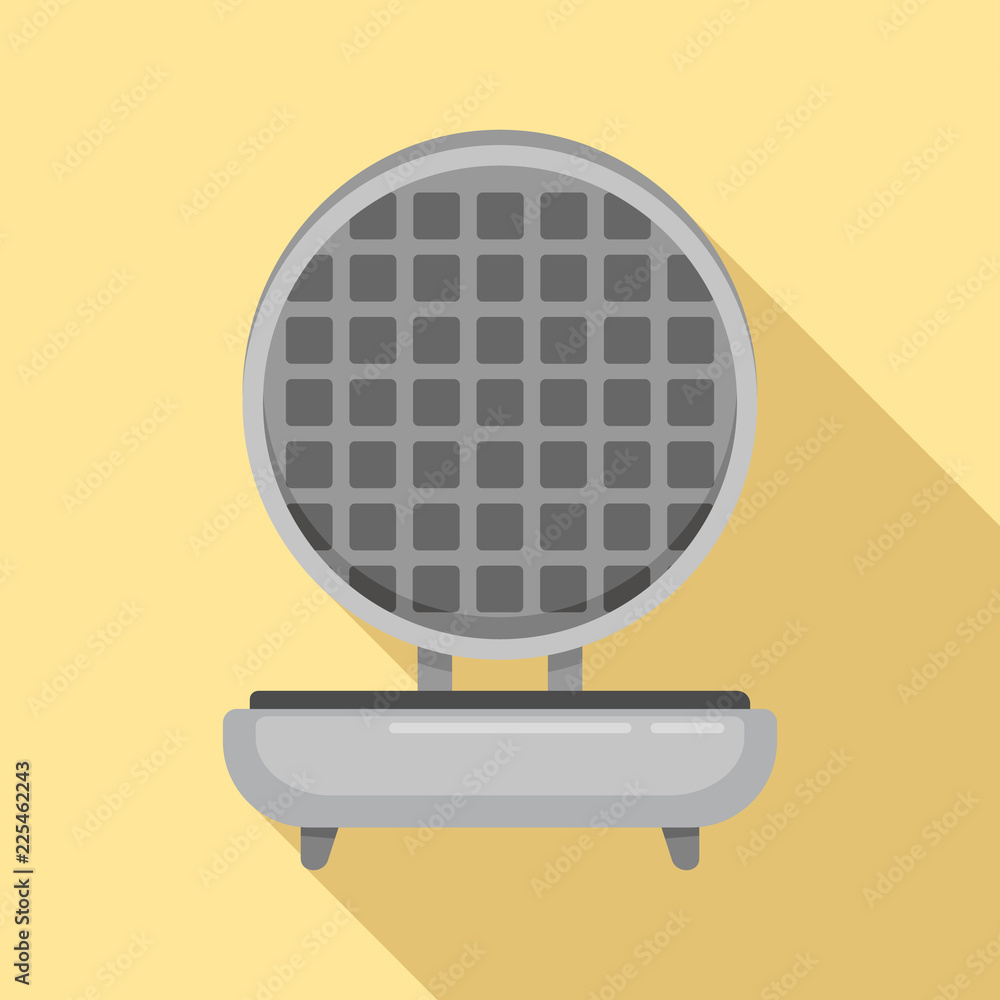 Poster waffle maker icon. flat illustration of waffle maker vector icon for web design