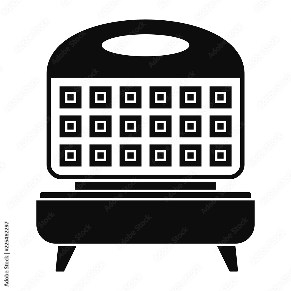 Poster waffle cooker icon. simple illustration of waffle cooker vector icon for web design isolated on whit