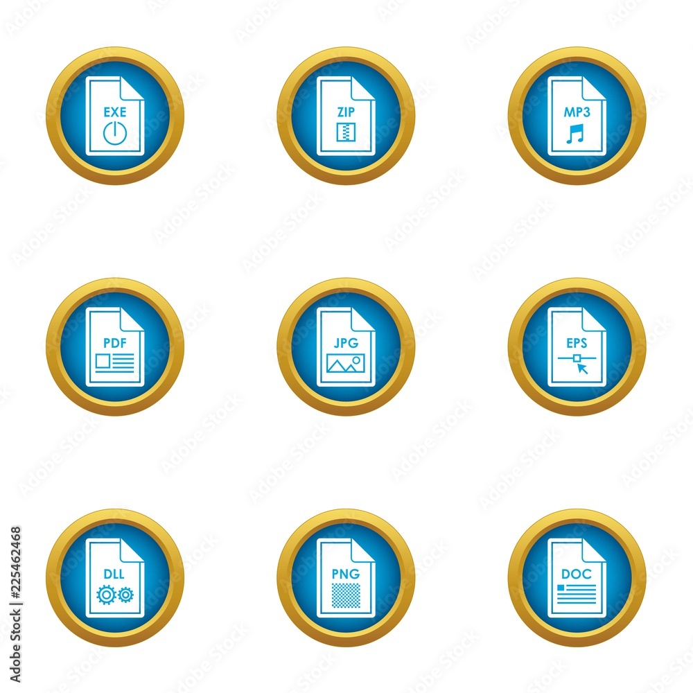 Aufkleber initiate icons set. flat set of 9 initiate vector icons for web isolated on white background