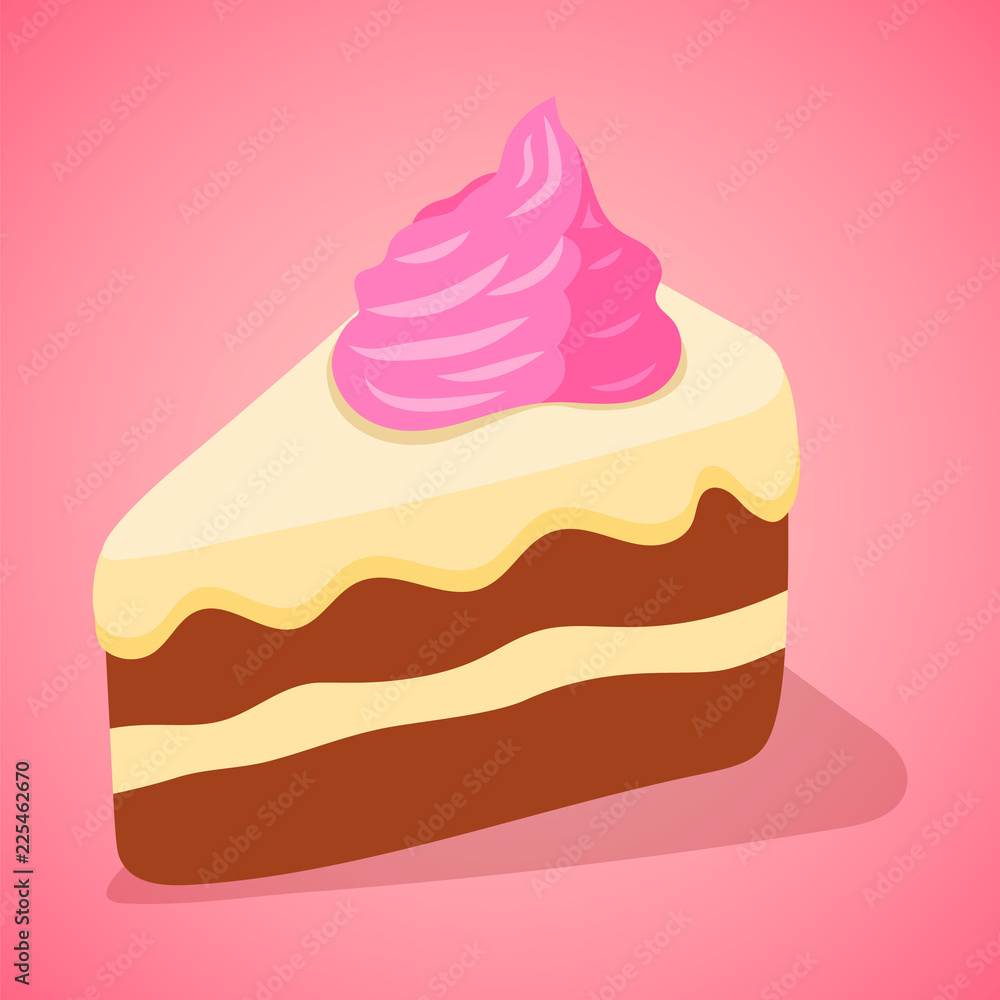 Poster cake part icon. isometric of cake part vector icon for web design isolated on white background