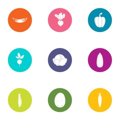 Fototapeta premium Verdant icons set. Flat set of 9 verdant vector icons for web isolated on white background