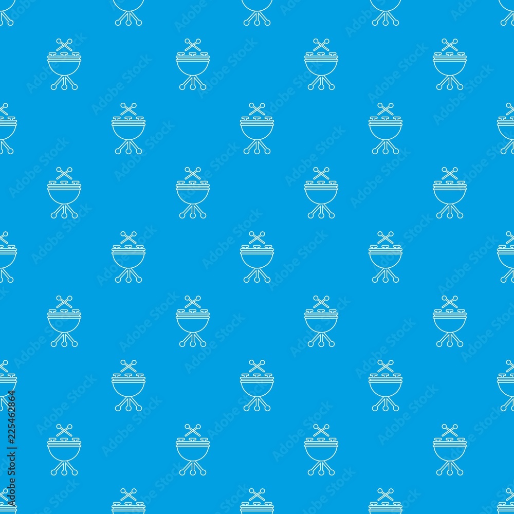 Poster drums pattern vector seamless blue repeat for any use