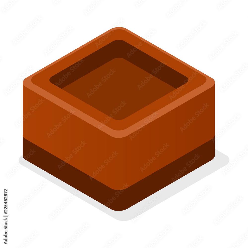 Poster choco truffle icon. isometric of choco truffle vector icon for web design isolated on white backgrou