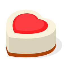 Heart shaped candy icon. Isometric of heart shaped candy vector icon for web design isolated on white background