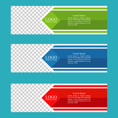 Vector Abstract Horizontal Web Banner Template Photo Picture Space