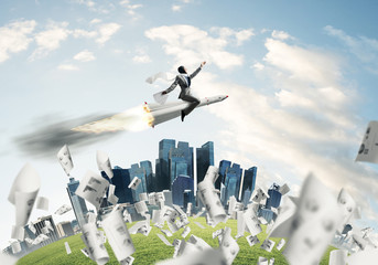 Business success and targets achievement concept.