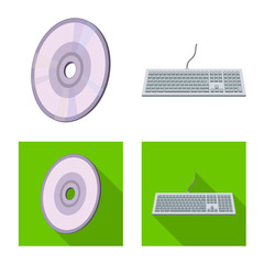 Vector design of laptop and device logo. Collection of laptop and server stock symbol for web.