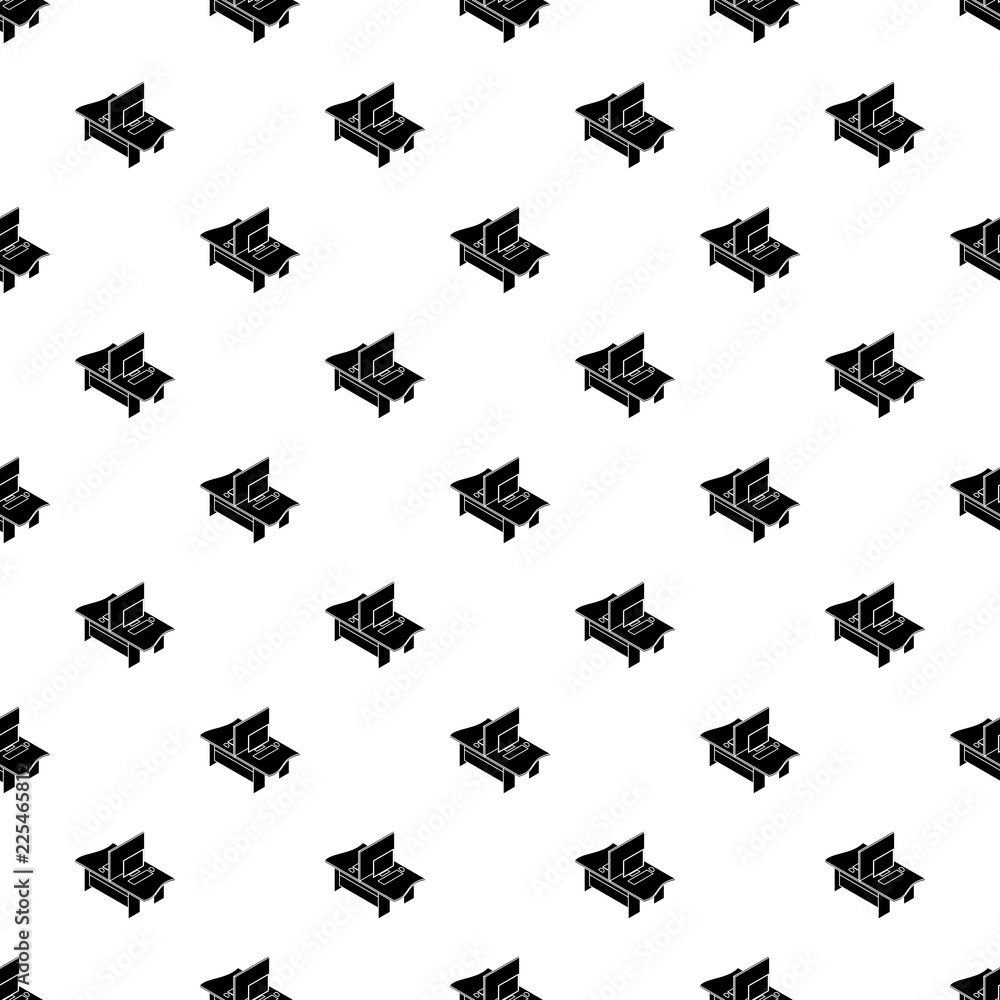Poster double office table pattern vector seamless repeating for any web design